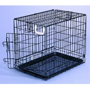 Fold Down Dog Crate - Black/Small