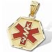Toys : 14K Yellow Gold Medical Id Pendant 14.75 x 15.25 mm