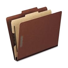 Pendaflex Pressboard Classification Folders, Letter, 4-Section, Red, 10 Per Box,( 1157R)