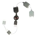 Insten - Retractable Data and Charging USB Cable for Palm (PalmOne) TX / TUNGSTEN E2 / T5 / TREO 650 / 680 / 700w / 700p / 700wx / LifeDrive / Treo 750v by Eforcity