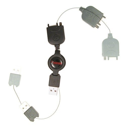 Wireless: Verizon Treo 650 / 700w Retractable Sync and Charge Cable  black 