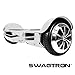 SWAGTRON T3 Premium Hoverboard – Built-In Bluetooth Speaker & Lights, Personalize Experience via Android/IOS App (White)