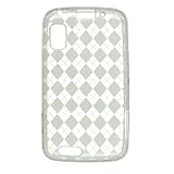 TPU Argyle Flexi Soft Gel Skin for Motorola Atrix MB860 Flexible See Thru S ....