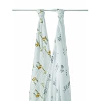 aden + anais 100% Cotton Muslin Swaddle Wrap, 2 Pack