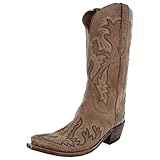 Lucchese Women's Handcrafted 1883 Brianna Saffia Goat Cowgirl Boot Snip Toe Tan US