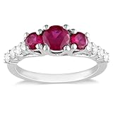 Sterling Silver Created Ruby Ring, Size 7