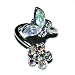 Pierced & Modified  Body Jewellery Navel Bars  Butterfly & Flower Spiral Belly Ring  White