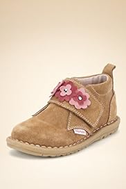 Younger Girls Leather Walkmates Floral Desert Shoes