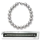 Designer Inspired Silver Bead Bracelet! Strung on Cable Chain! Gift Boxed!