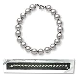 Designer Inspired Silver Bead Bracelet! Strung on Cable Chain! Gift Boxed!