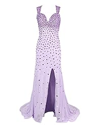 Sexy Chiffon/Polyester  Backless Beaded Evening Dress/Prom Dress/Party Dress  With Rhinestones