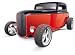 Red Hot Rod - 12W x 9H - Peel and Stick Wall Decal by Wallmonkeys