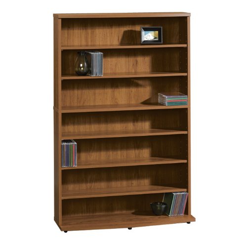 Beginnings Pecan Media Storage Tower Pecan Finish