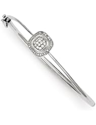 Sterling Silver & Diamond Bangle