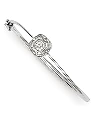 Sterling Silver & Diamond Bangle