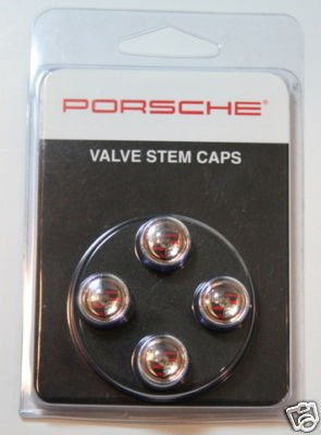 Porsche Crest Valve Stem Caps - Full Color