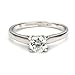 [Fashion Series] Yoursfs Stunning 18K White Gold Plated Solitaire Cubic Zirconia CZ Wedding Engagement Ring