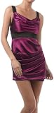 New Satin Empire Cowl Neck Evening Cocktail Party Draped Womens Mini Dress