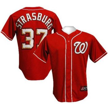 Stephen Strasburg Washington Nationals Alternate Red MLB Replica Jersey - L