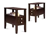 Cappuccino Espresso Finish Wood Bed Side Table 24