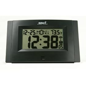 Digital Atomic Wall Clock - Black