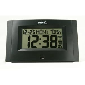 Digital Atomic Wall Clock - Black