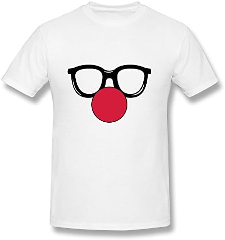 Designed Male T Shirt Fashion Disguise L White