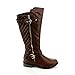 FOREVER MANGO-21 Women's Winkle Back Shaft Side Zip Knee High Flat Riding Boots