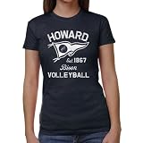 NCAA Howard Bison Ladies Pennant Sport Junior's Tri-Blend T-Shirt - Navy Blue