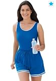 Woman Within Plus Size Jogger style swimsuit by Swim 365