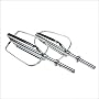 Sunbeam Beater Set 013746-000-000 fits Sunbeam Mixmaster