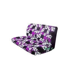 Universal-fit Hawaiian Hibiscus Floral Print Bench Seat Cover - Purple