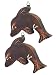 Wooden Wall Antique Key Rack Holder Hook Hand Crafted Dolphin Set of 2 Pcs