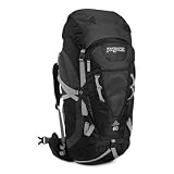 JanSport Trail Series Katahdin External Frame Backpack (Grey Tar/Forge Grey, 60-Litre)