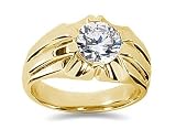 0.02 ctw Men's Diamond Ring in 14K Yellow Gold