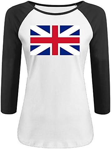 Female Great Britain Flag Union Jack Baseball Tee Shirts