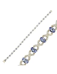14K Exquisite Tanzanite Bracelet with Diamonds (NEW ARRIVAL)