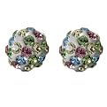 Kids? Sterling Silver Pastel Ball Earrings - Pink / Green