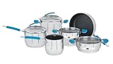 Ethos Aldo Zilli "Mondo" Professional Stainless Steel Non Stick Cookware Set, 10 Piece