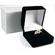 Black Flocked Ring Gift Box Jewelry Display