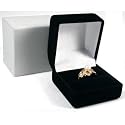 Black Flocked Ring Gift Box Jewelry Display