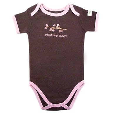 Hudson Baby Organic Touched By Nature Brown-Blossom Bodysuit