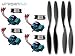 Combo 2 Pair 12x4.5 Counter Rotating Propellers, 4 TP 25A ESCs + 4 Himax 2812-0650 Brushless Motors