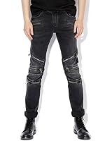 Pierre Balmain Men's Zipper Detailed Skinny Jeans