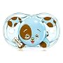 RaZbaby Keep-It-Kleen Pacifier in Percy Puppy