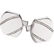14K White Gold Diamond Cufflinks - 0.25 Ct.