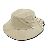 IMAGE OF DKY Aussie Hat with Drawstring Boonie Hat - (7 Colors Available), L-XL, Khaki