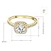 Winter.Z Womens Jewelry Circular Bead Square Ring Diamond Rose Gold Ring Wedding Size 8