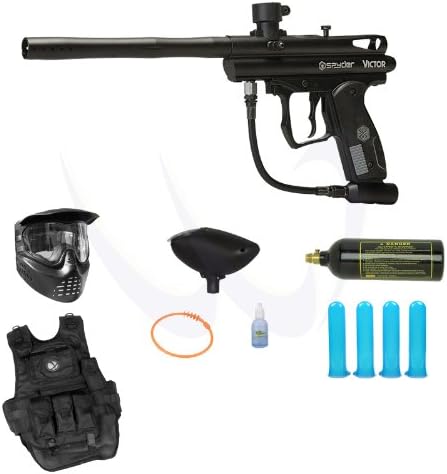 Kingman Spyder 2012 Victor Paintball Gun - Diamond Black Tactical Package