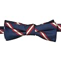 Men's Repp Stripe Bow Tie - Navy